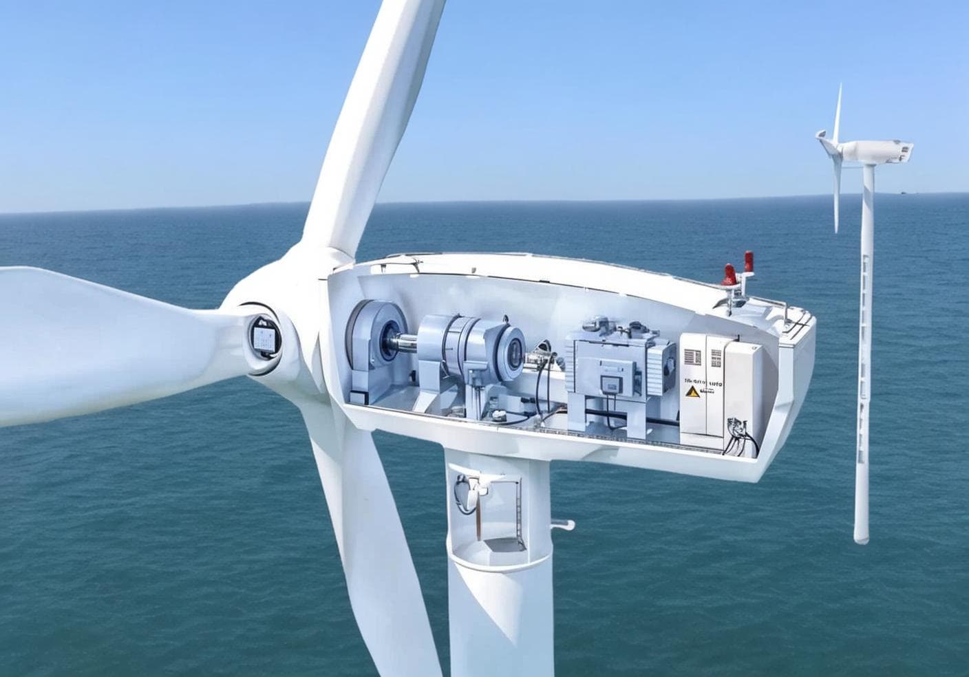 wind turbine nacelle internal view
