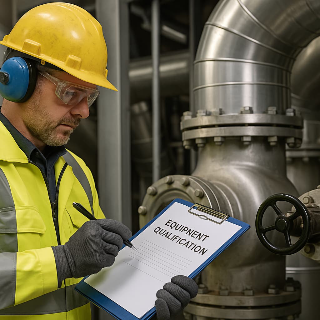 EQ operator conducts equipment testing to ensure functionality and performance standards are met